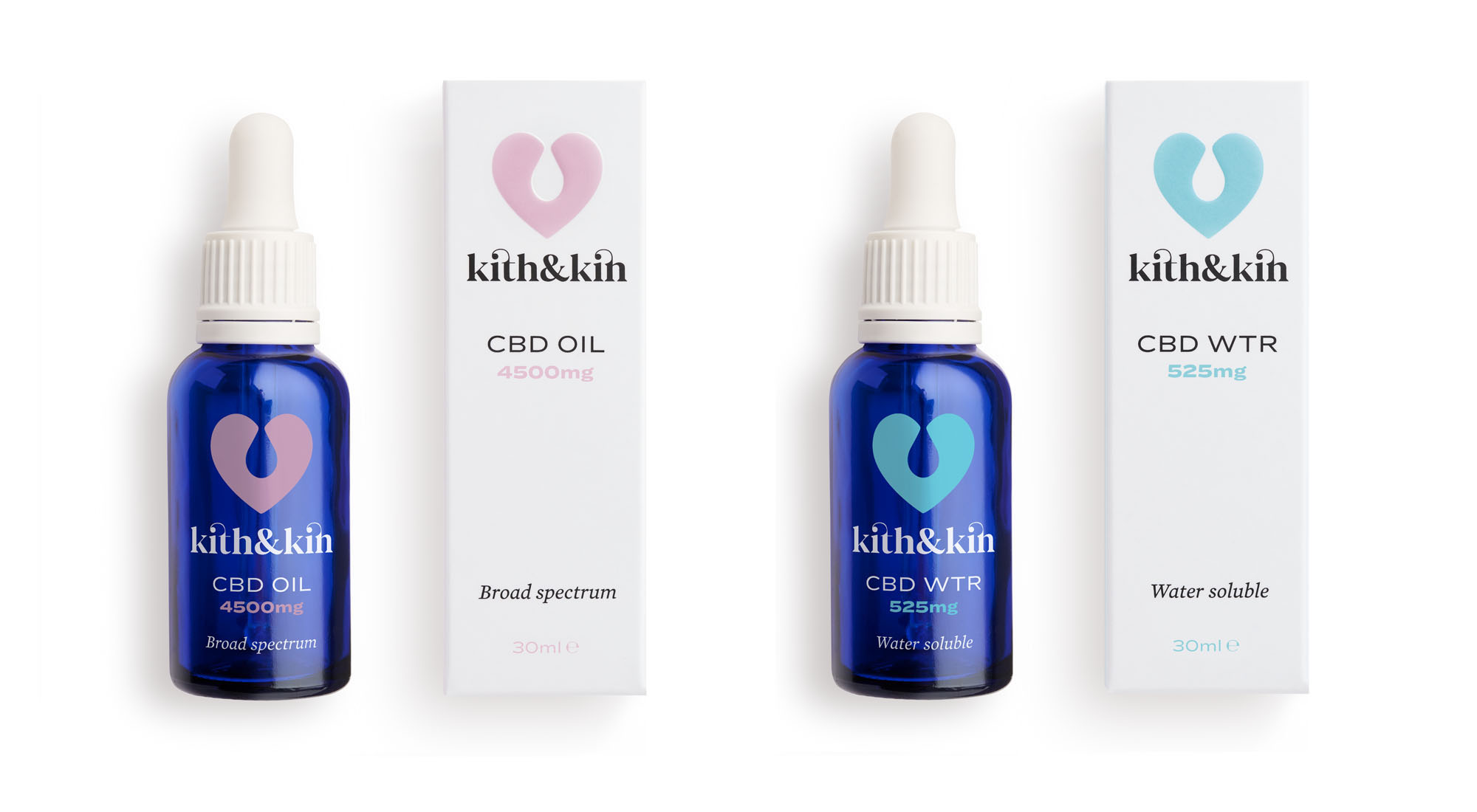 Kith & Kin CBD oil packaging