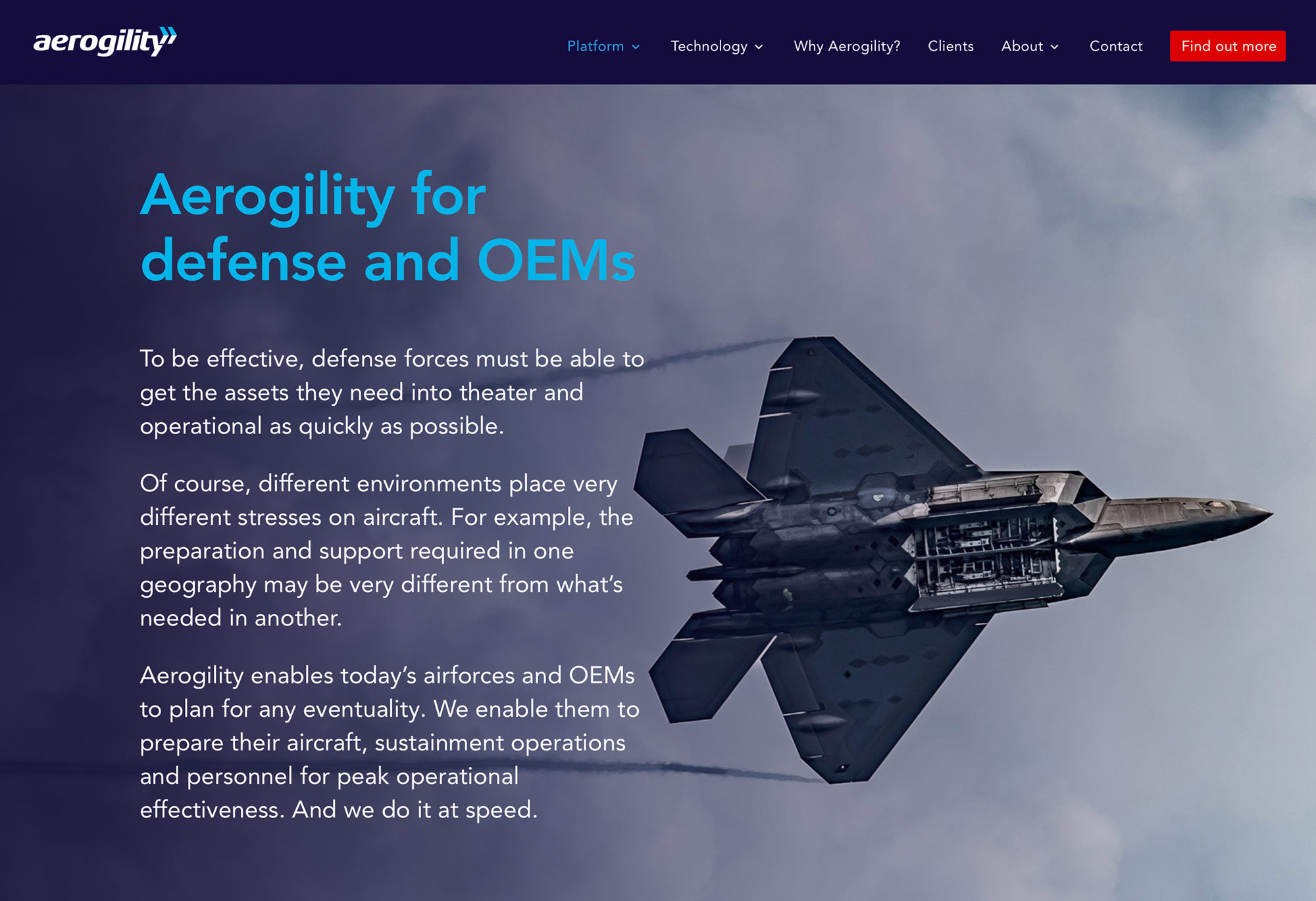 Aerogility website design