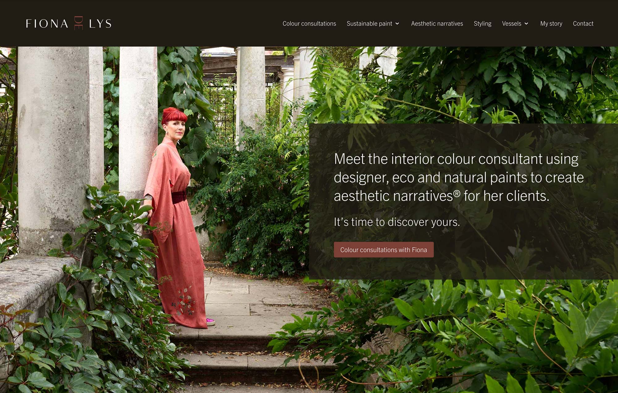 Fiona de Lys website design