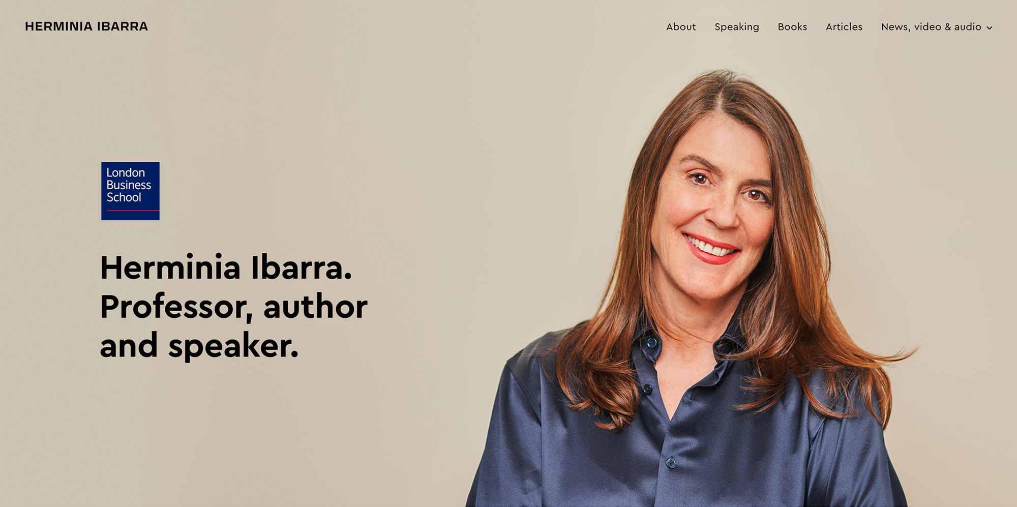 Herminia Ibarra website design